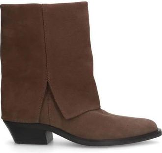 Manfield su&egrave;de cowboylaarzen met flap taupe
