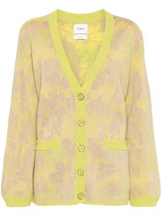 Barrie Cardigan con intarsi a fiori - Giallo