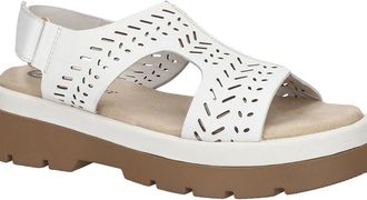 Bella Vita Indigo Slingback Platform Sandal in White Leather at Nordstrom, Size 5.5