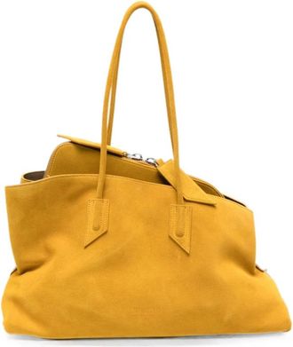 The Attico Tassen, Dames, Geel, ONE Size, Su&egrave;de, La Passeggiata Medium