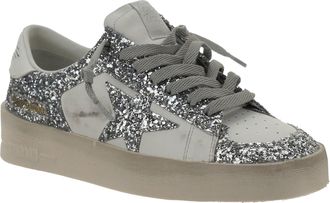 Golden Goose Womens Leather Sneakers White-Silver White/silver