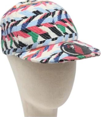 Chanel Pre-owned Cotton hats - Dames - Vintage Accessoires - Veelkleurig - ONE Size - Katoen - Vintage