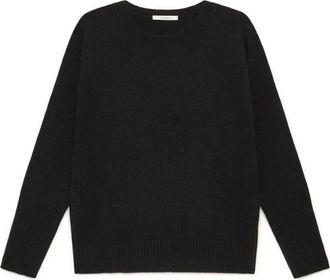 Maliparmi Cashmere Merinos Gebreid - Dames - Ronde hals truien - Zwart - S - Wol - Truien & Vesten