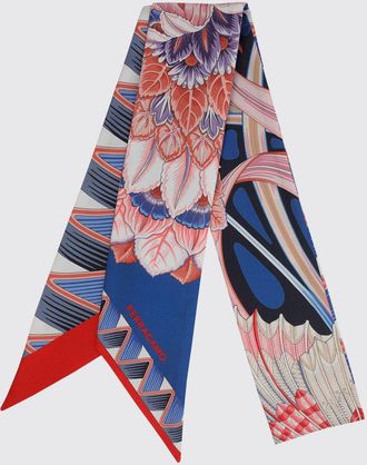 Ferragamo Bandeau in pura seta con stampa floreale all-over