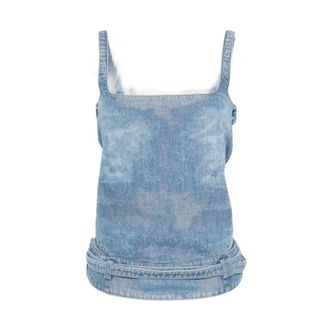 Diesel Sleeveless Tops, female, Blue, Size: XS Top