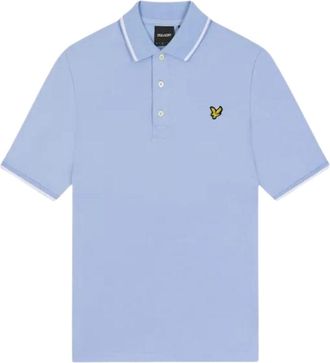 Lyle & Scott Lichtblauw poloshirt met merklogo van Lyle & Scott op de borst