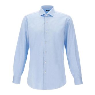 Barba Katoenen Shirt - Heren - Casual Overhemden - Blauw - 5XL - Katoen - Overhemden