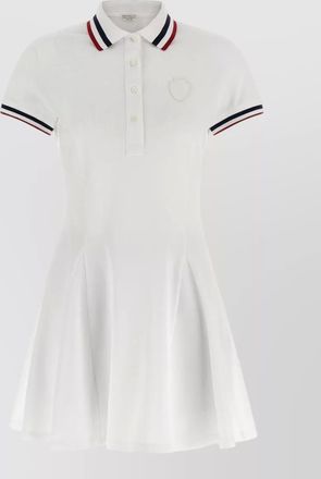 Brunello Cucinelli logo embroidery cotton mini dress
