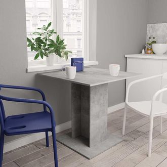 vidaXL Tavolo Da Pranzo Grigio Cemento 80x80x75 Cm Legno Multistrato - Vidaxl