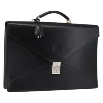Loewe Pre-owned Handbags, female, Black, Size: ONE SIZE Pre-owned Business Bag