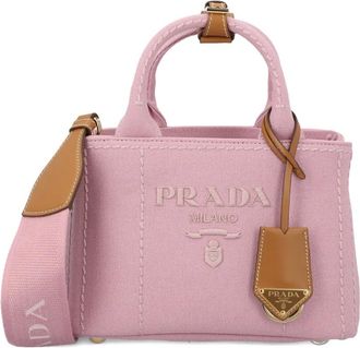 Prada Borsa a mano con ricamo - Rosa