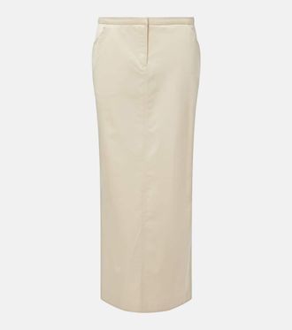 Toteme Cotton-blend satin maxi skirt