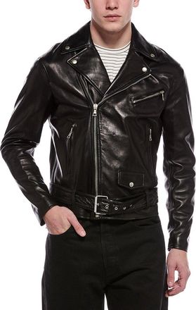 Palm Angels Leather Moto Jacket
