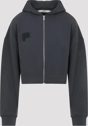 PANGAIA cropped hoodie met rits