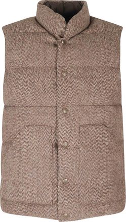 Sebago Beige Brown Reversible Padded Gilet