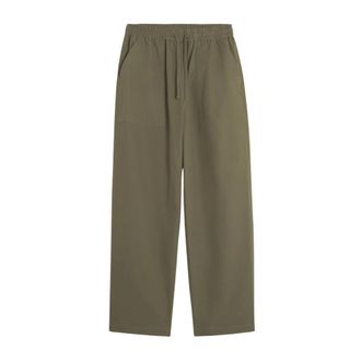 Maison Kitsun&eacute; Straight Trousers, male, Green, Size: S Workwear Pants