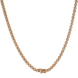 LuvMyJewelry LMJ 14K Rose Gold Diamond Tennis Chain - 7.3 Carats at Nordstrom