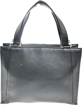 Loewe Pre-owned Handbags, female, Black, Size: ONE SIZE Pre-owned Vintage Leather Tote Bag