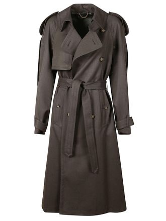 Victoria Beckham Trench Coat Double-Breasted Belted Trench Coat
