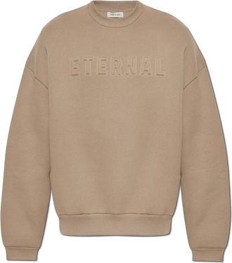 Fear of God Hoodies & sweatvesten, Heren, Beige, XS, Katoen, Logo Sweatshirt