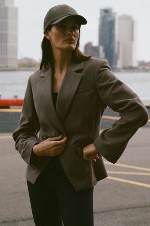 Alo | Cinch Blazer Jacket in Olive Tree Green, Size: Medium