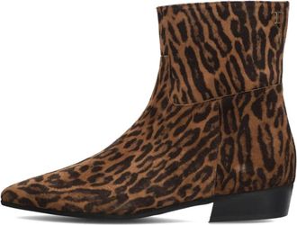 Toral Shoes Bruine Luipaardprint Enkellaarzen - Dames - Cowboylaarzen - Bruin - 38 EU - Su&egrave;de - Schoenen