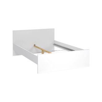 Dmora Cama Plaza Y Media Elodie, Sommier Para Dormitorio, Estructura De Cama Por Habitaci&oacute;n, Estructura Del Sostenedor Del Colch&oacute;n, 207x146 H80 Cm, Blanco B