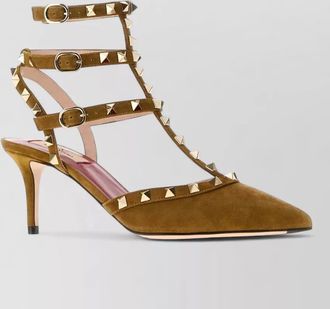 Valentino Garavani leather rockstud high-heel mules