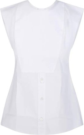 Victoria Beckham button-front sleeveless top - White