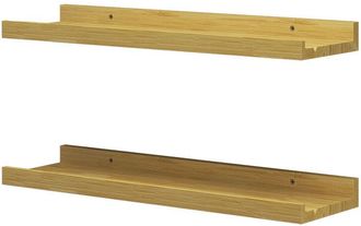 Vicco Estanter&iacute;a De Pared Linus, Madera Natural, 50 X 4 Cm Lote De 2