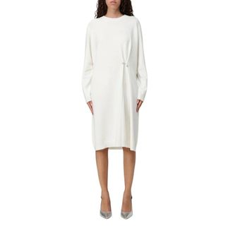 Fabiana Filippi Knitted Dresses, female, White, 2XS, Knee-Length Dress