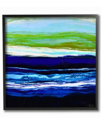 Stupell Industries Acrylic Resin Ocean Sea Breeze Air Abstract By Barbara Bilotta Framed Art