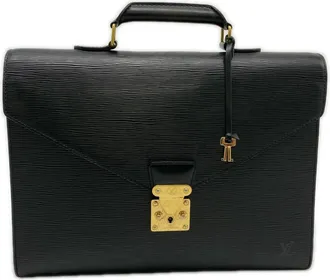 Louis Vuitton Black Noir Epi Leather Briefcase (Pre-Owned)