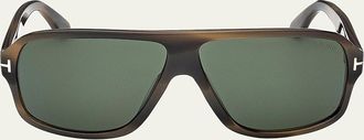 Tom Ford Mens William-02 Acetate Rectangle Sunglasses