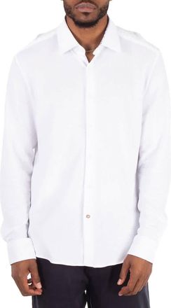 HUGO BOSS Hal-Kent Melange-Effect Cotton Shirt