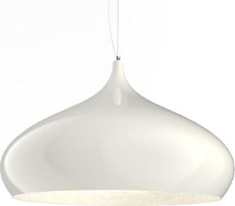 Lumicom Calice Sospensione, 1X E27, max 42W, metallo, bianco lucido, D.60cm - Lumicom