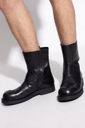 Maison Margiela Leather Ankle Boots, Mens, Black