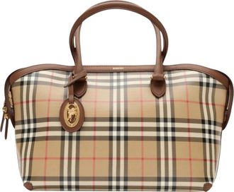 Burberry Beige Check Small Tote