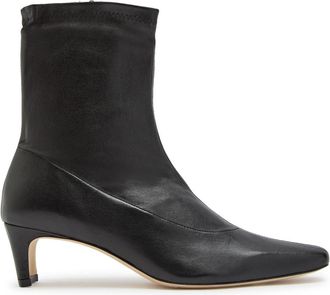Staud Wally Leather Ankle Boots - Black - 39 (IT39/ UK6)