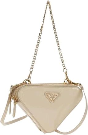 Prada Pre-owned Mini Bags, female, Beige, Size: ONE SIZE Pre-owned Leather Mini Bag