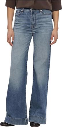 7 For All Mankind Tailorless Modern Dojo - Dames - Loose Fit Jeans - Blauw - W26 - Katoen - Jeans