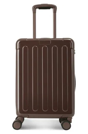 Hedgren Nostos Glossy Spinner Carry-On in Espresso at Nordstrom