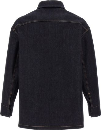 Fendi Mens Blue Cotton Denim Jacket Clothing
