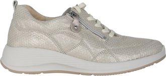 Waldl&auml;ufer Wijde Sneakers - Zilver - Dames - Sneakers - Grijs - 39 1/2 EU - Leer - Schoenen