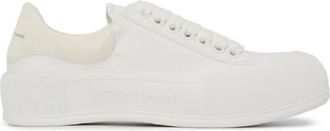 Alexander McQueen Alexander McQueen, Sneakers, female, White, Size: 10 US Sporty Slip-On Lace-Up Sneakers