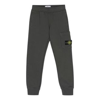Stone Island Cotton Trousers - male - Stone Island - Sweatpants - Gray - 10 Y - Kids