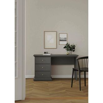 Dmora Dmora - Escritorio Agia, Escritorio Multiusos, Mesa De Oficina Para Pc, El Plan De Trabajo, 130x62 H74 Cm, Gris
