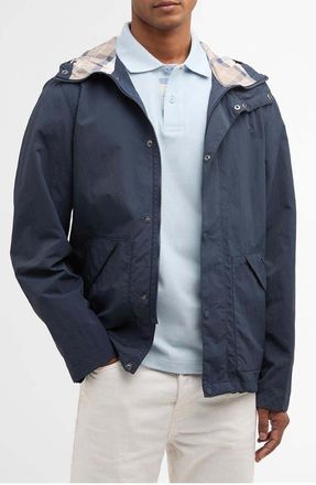Barbour Baywick Showerproof Hooded Jacket in Navy at Nordstrom, Size Xx-Large