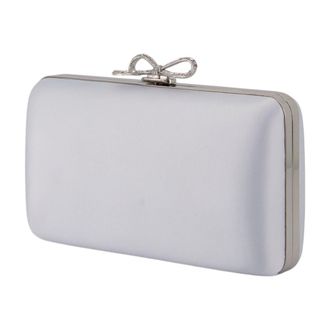 Self Portrait Satin Box Clutch Clutch - Blue