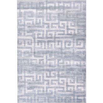 Beliani Area Rug Grey Fabric 200 x 300 cm Modern Geometric Pattern Living Room Bedroom For Underfloor Heating Anti-Slip Bottom BEYDAG